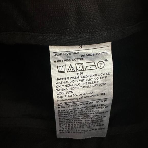 Banana Republic Factory Pleated Cotton Trouser Pant Black 8 - Picture 6 of 10